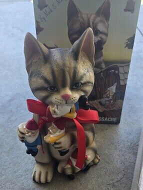 Mark & Margot Mischievous Cat Garden Gnome Figurine
